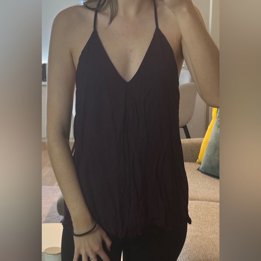 Alice & Olivia Leather Strap Tank